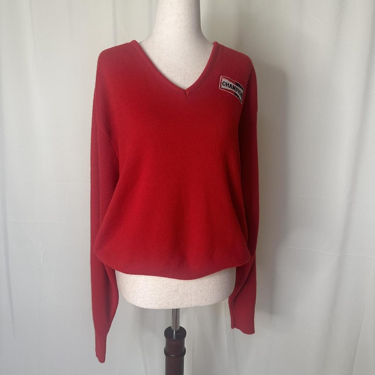 Champion sweater v neck red hotsell