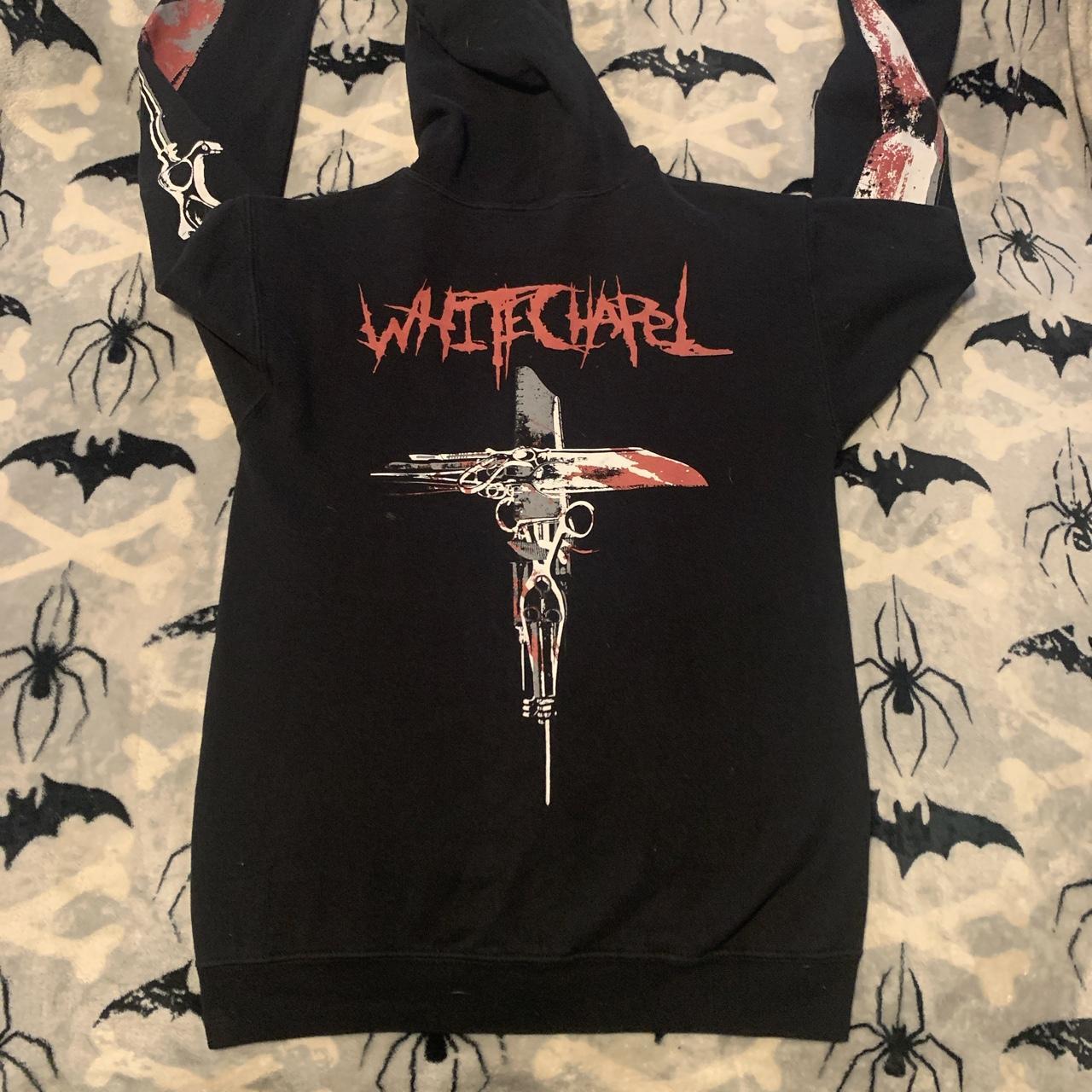 Whitechapel 2000s zip up band hoodie size mens... Depop