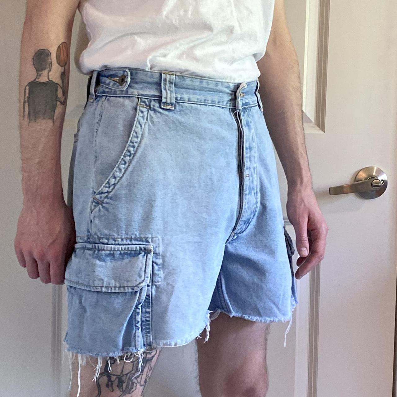 Mens cut off cargo shorts sale