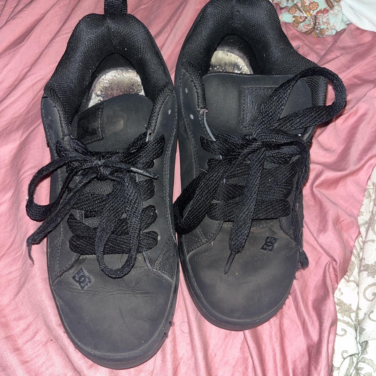 black dc shoes pretty good condition doesnt have... - Depop