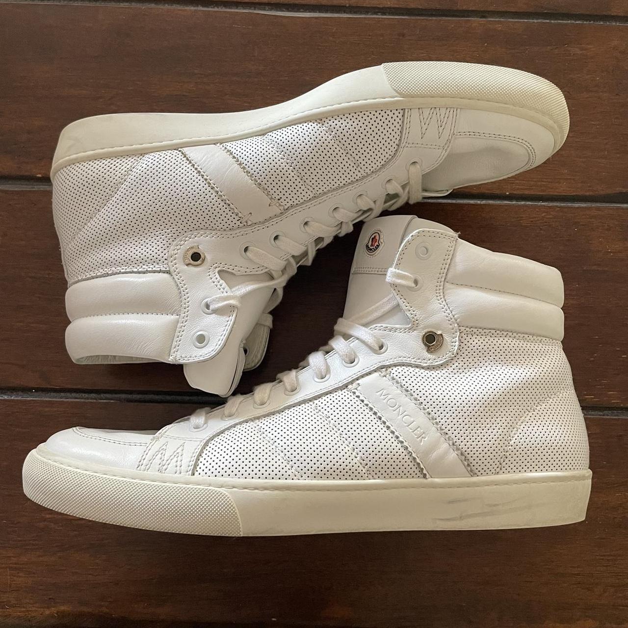 Moncler Shoes White Lyon Scarpa Leather High-top, Im...