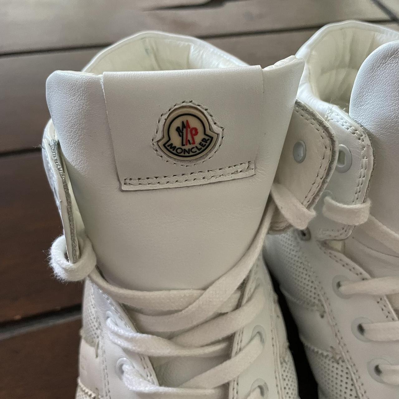 Moncler Shoes White Lyon Scarpa Leather High-top, Im...