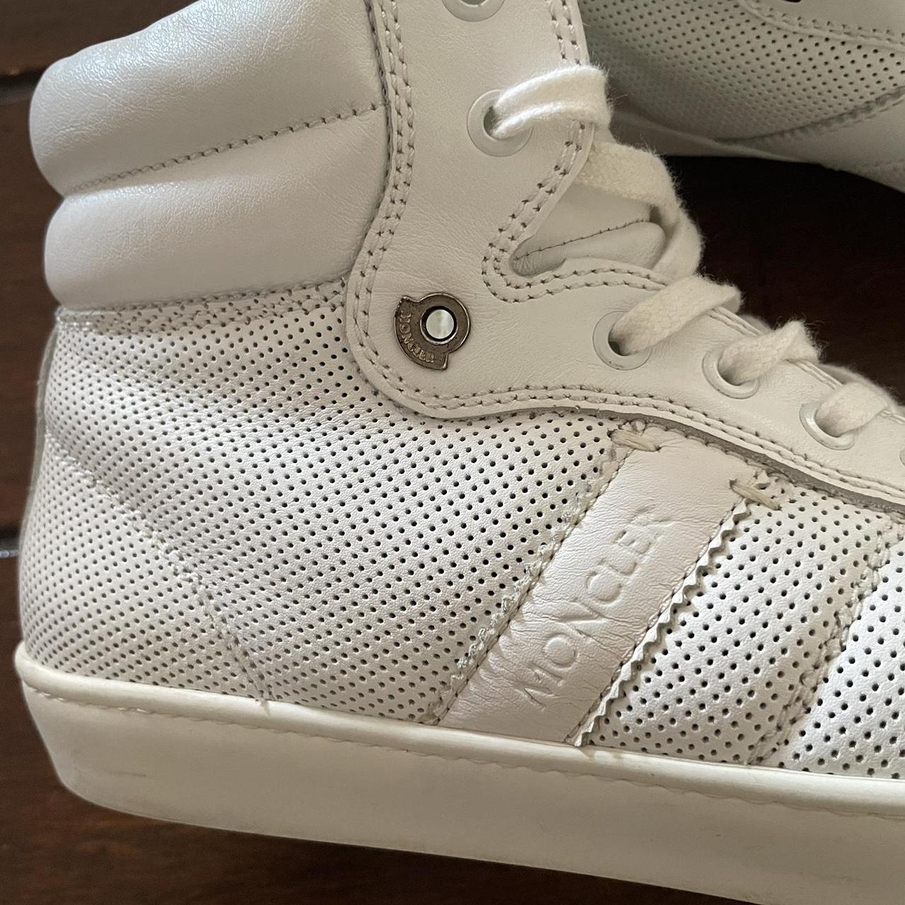 Moncler Shoes White Lyon Scarpa Leather High-top, Im...