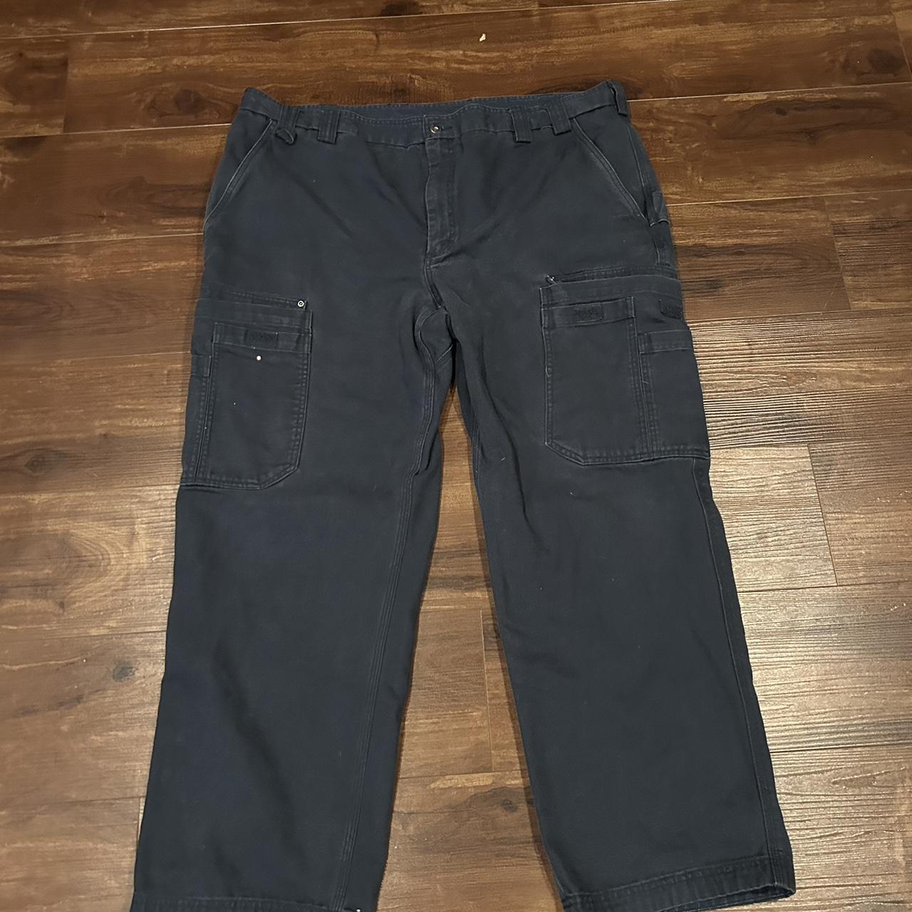Duluth Trading cargo pants Navy blue 46x32 - Depop