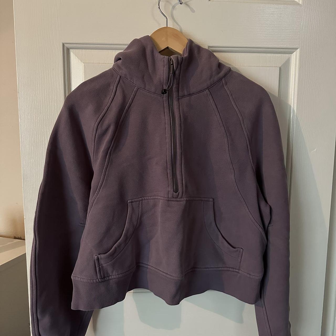 lululemon scuba 1/2 zip hoodie size: m/l color:... - Depop