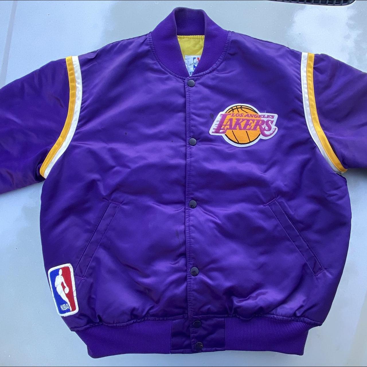 Vintage 80's Lakers starter warm up jacket Size - Depop