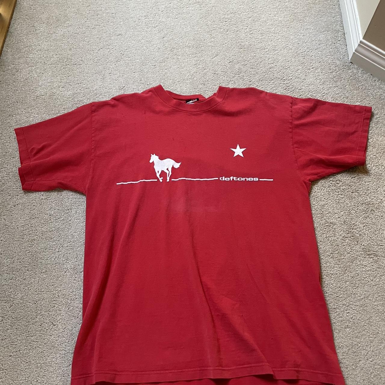 Deftones White Pony Promo Tee Size tag missing, Fits - Depop