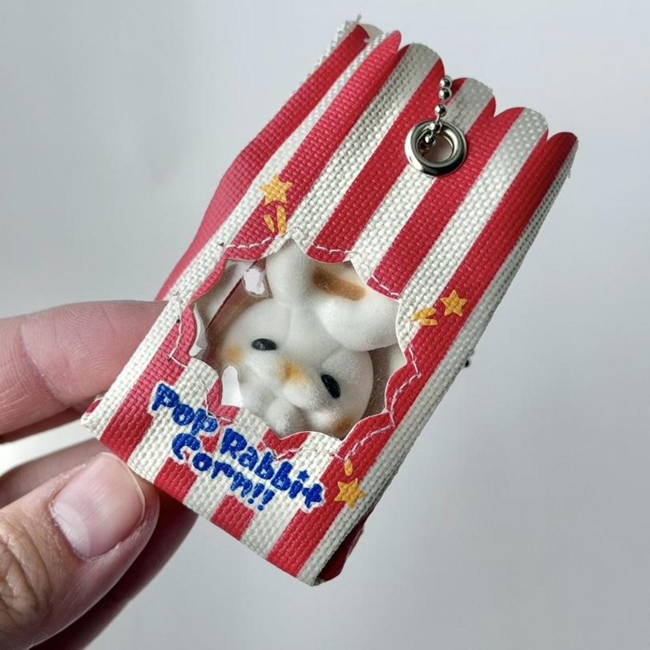 A333 🍿☁️ Popcorn Rabbit Sitting Blushing Flocked Mini... | Depop