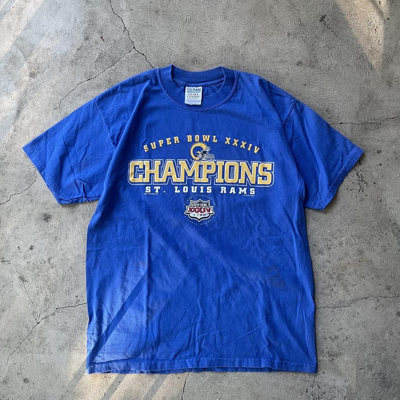 Y2K St. Louis Rams Super Bowl XXXIV Champs 2000 t-shirt Large