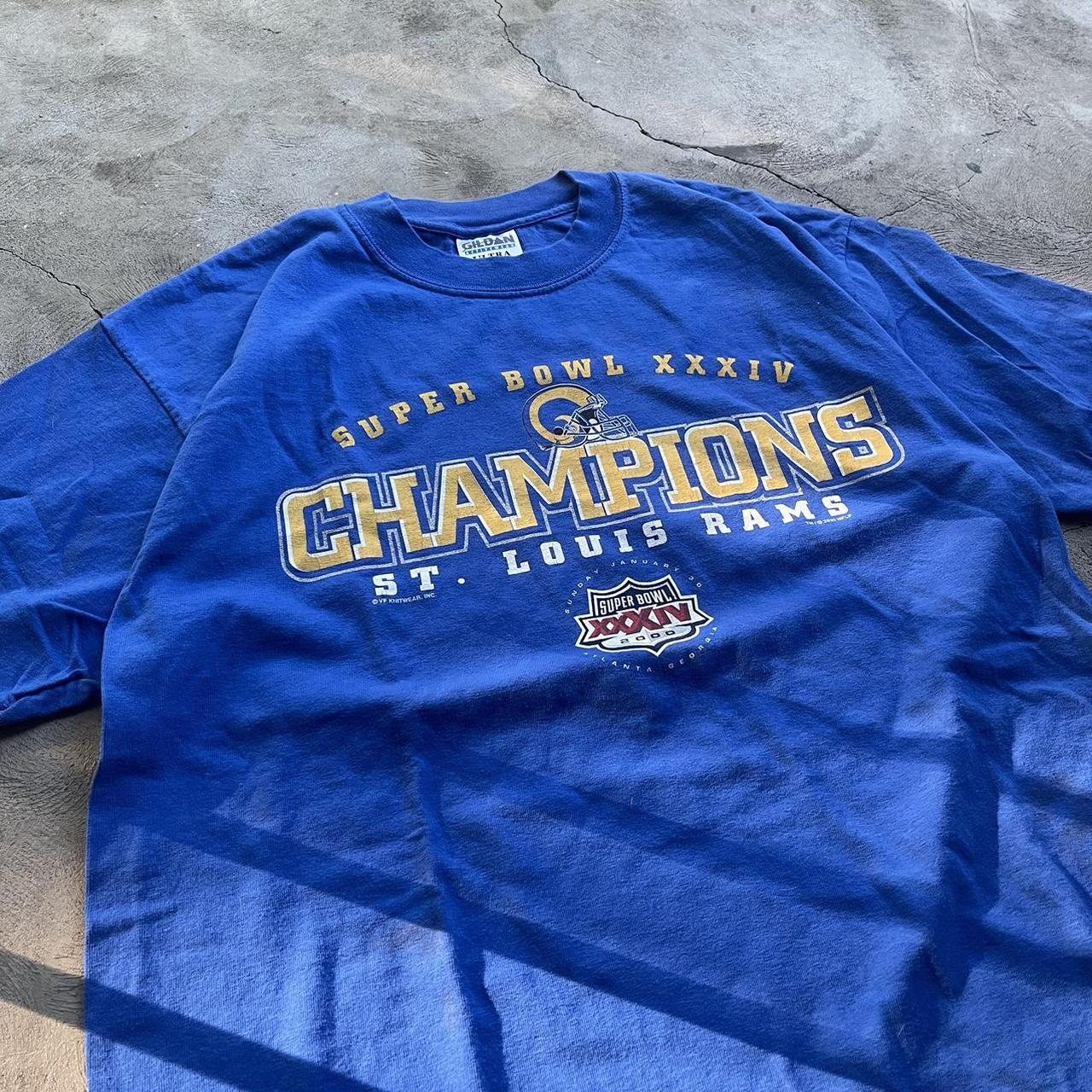 Y2K St. Louis Rams Super Bowl XXXIV Champs 2000 t-shirt Large