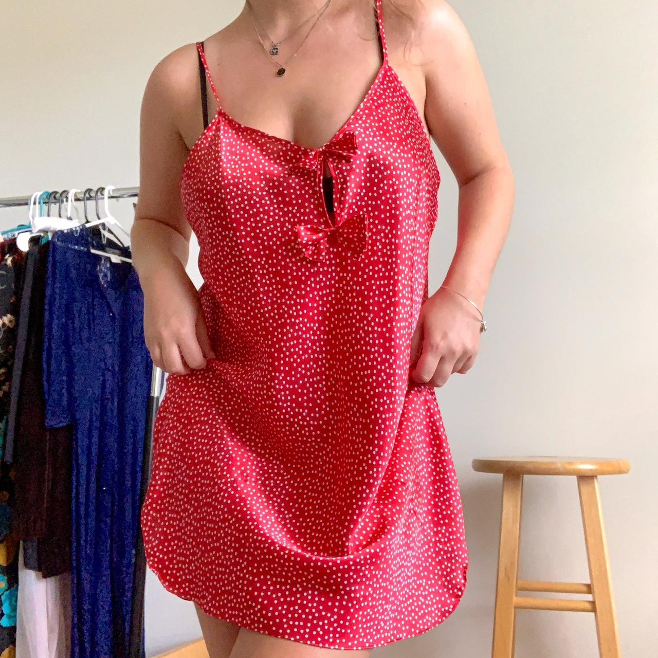 Red polka sale dot slip dress