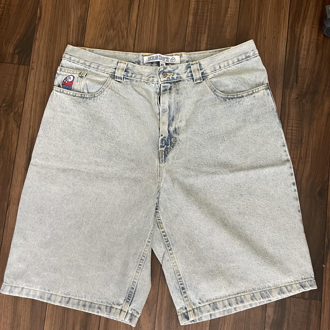 POLAR BIG BOY JEAN SHORTS LIGHT BLUE JEAN XL - Depop