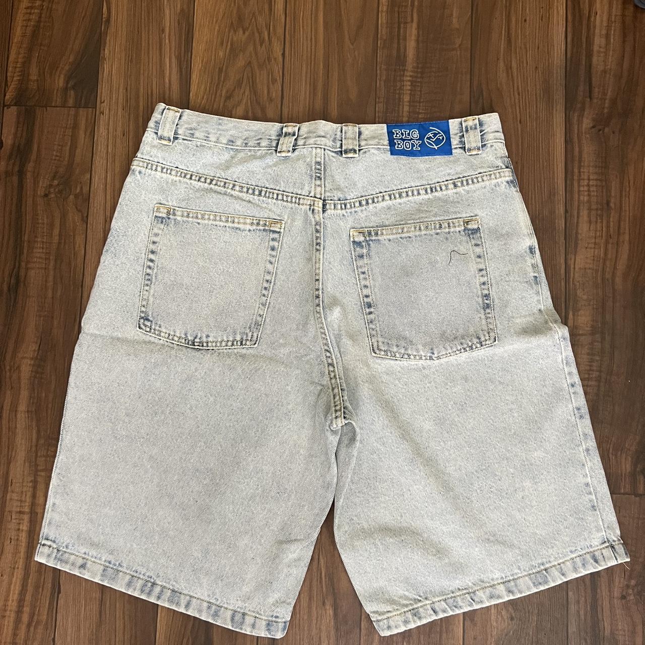 POLAR BIG BOY JEAN SHORTS LIGHT BLUE JEAN XL - Depop