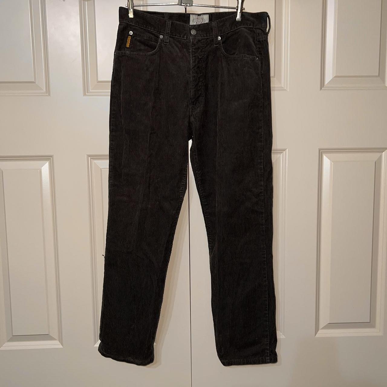 Armani Jeans Corduroy Brown Straight Leg Pants Depop