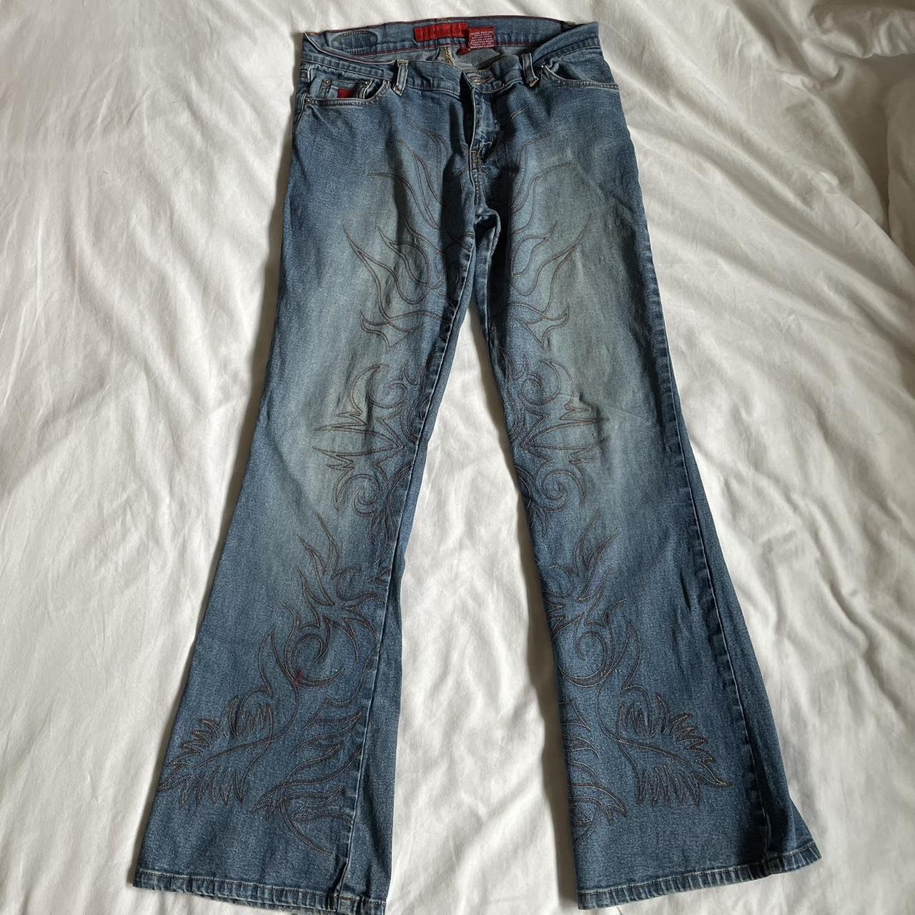 BONGO Women's Blue Trousers Depop