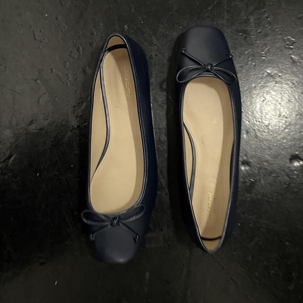 Navy Ballet Flats with Bow Size 11 So cute and... Depop