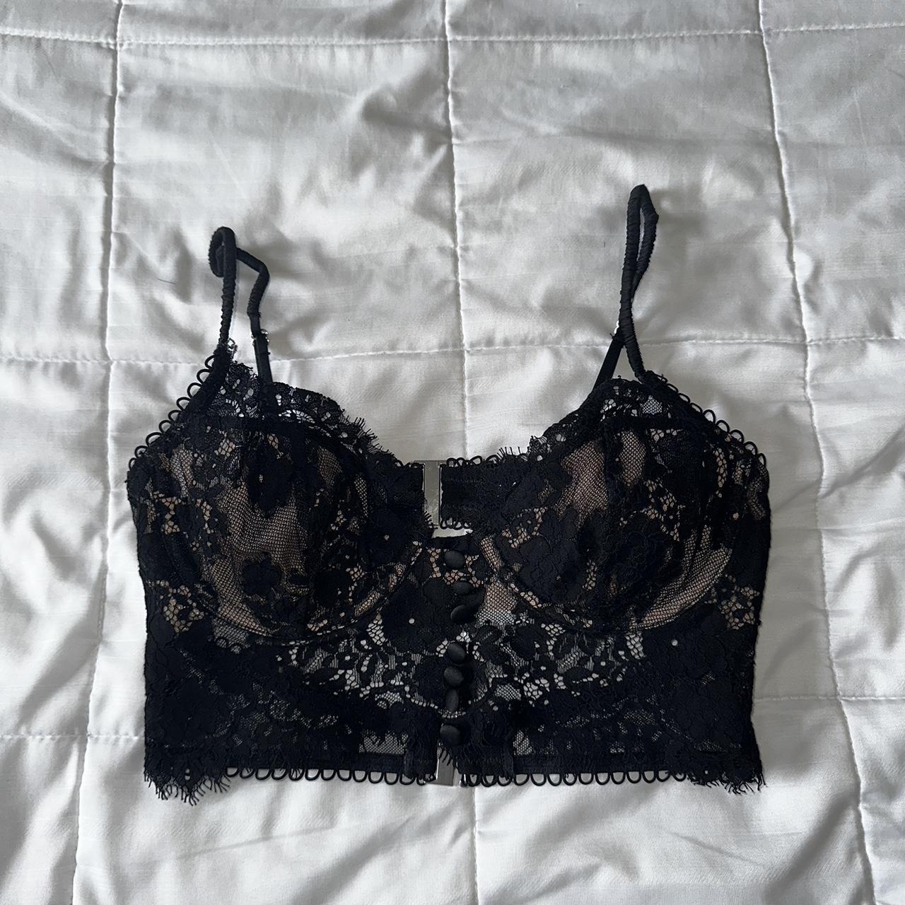 For Love and Lemons & Victoria Secret Black Lace... - Depop