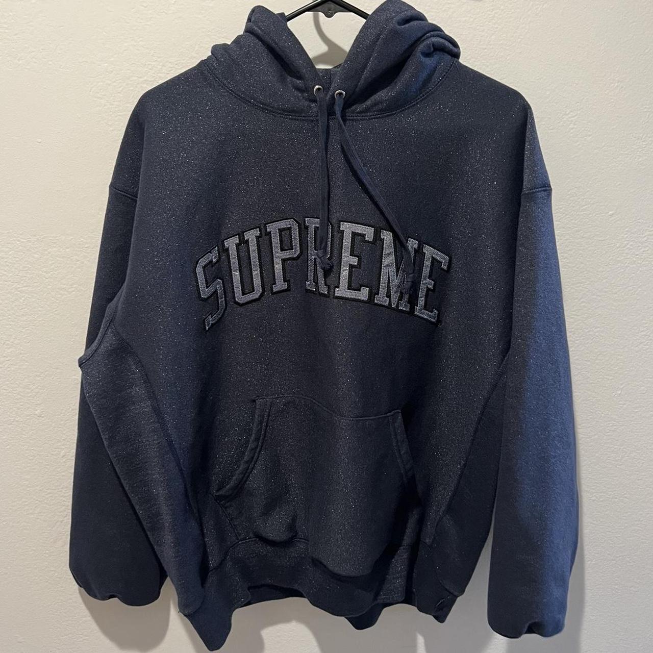 Supreme Glitter Arc Logo Hoodie Sweatshirt Pre... Depop