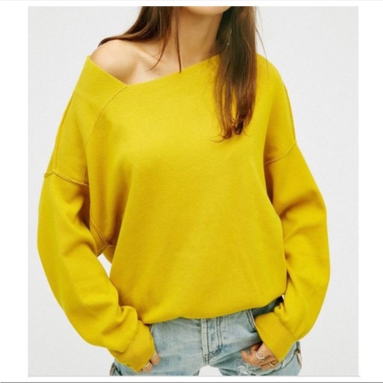 Free people hotsell mustard sweater