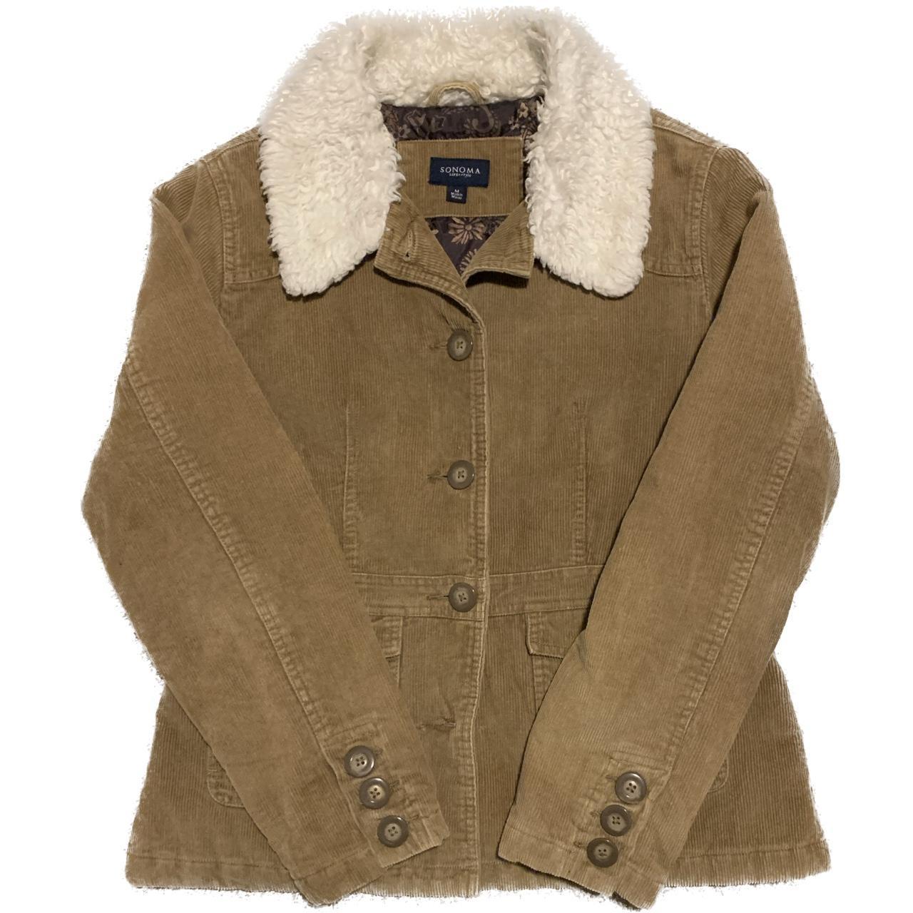 Sonoma Goods for Life Women's Khaki Jacket Depop