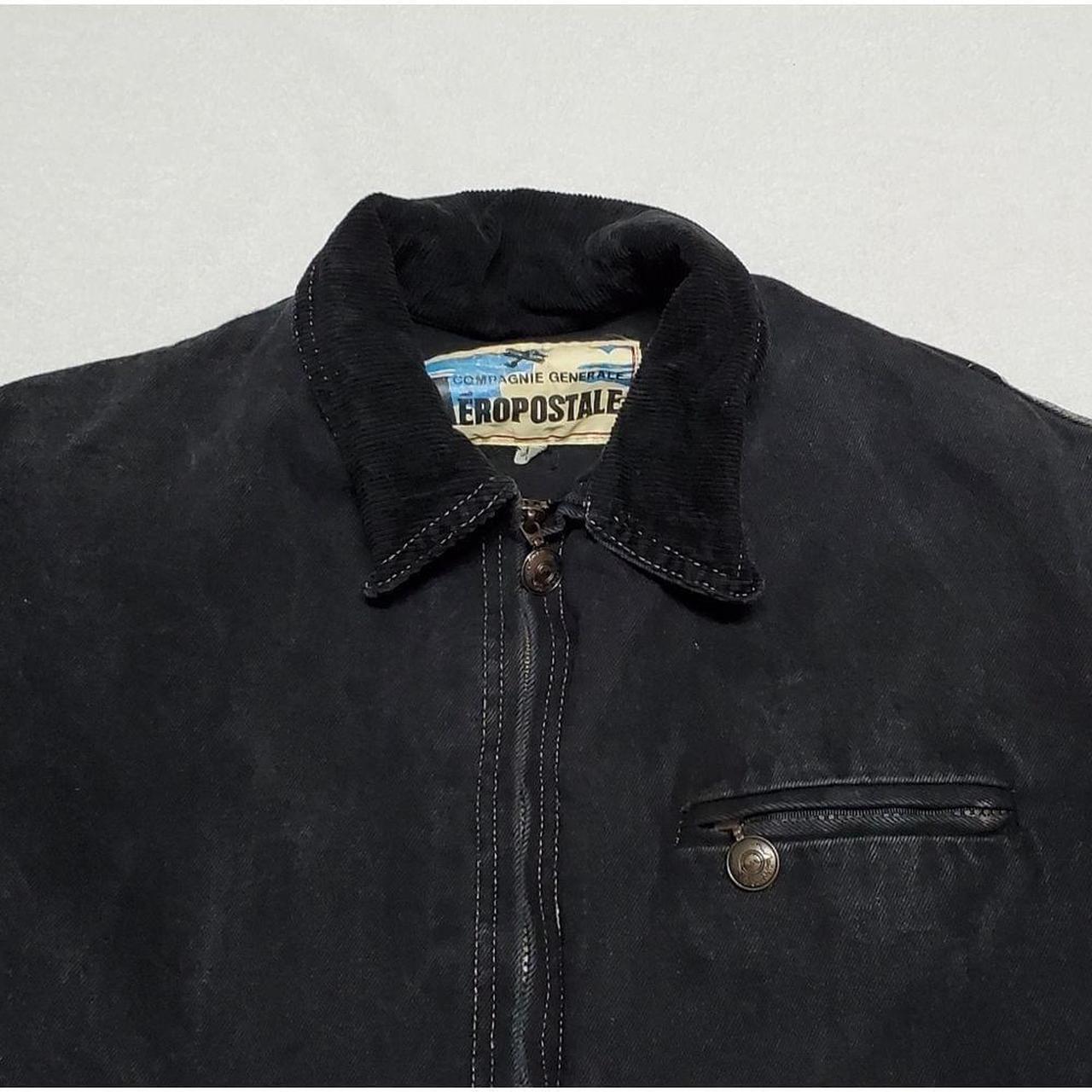 Rare Vintage 1980s Aéropostale Stone Wash hotsell Black Denim Fleece Logo Bomber Jacket