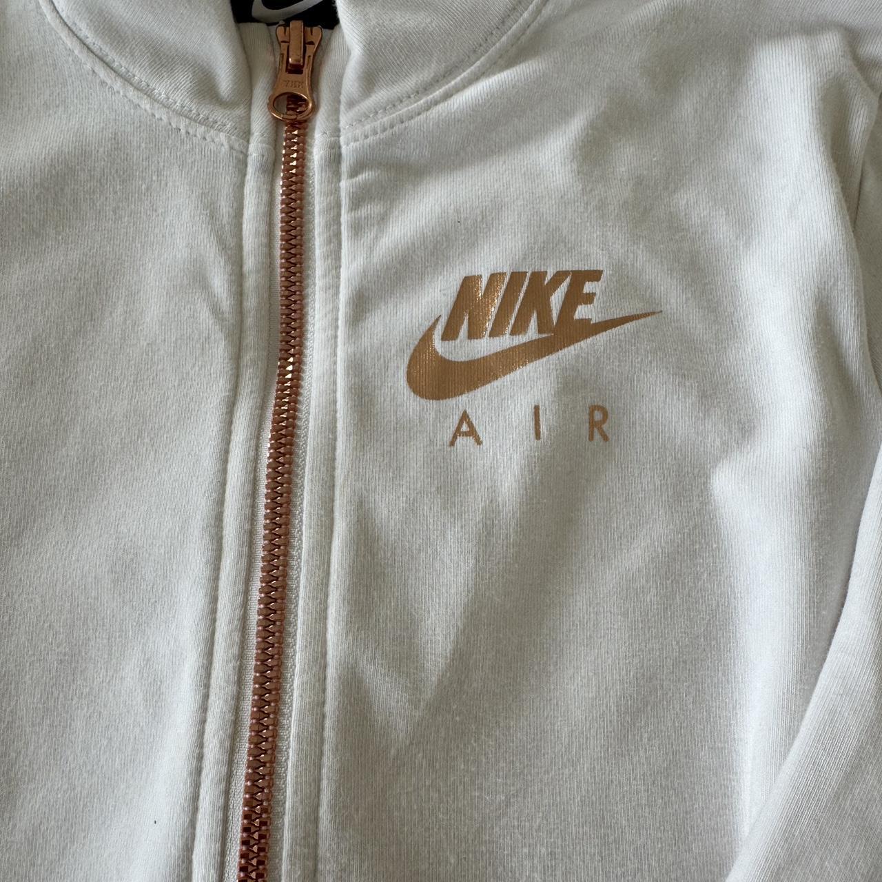 nike rose gold metallic air track jacket