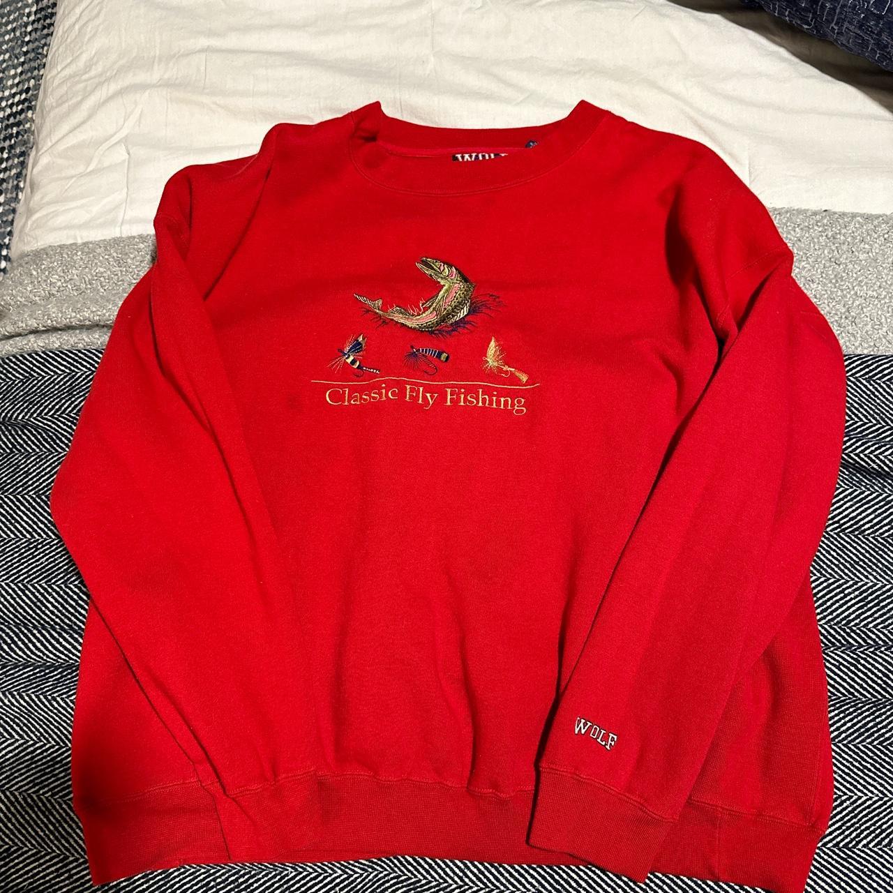 Vintage Classic Fly Fishing Crewneck. Size