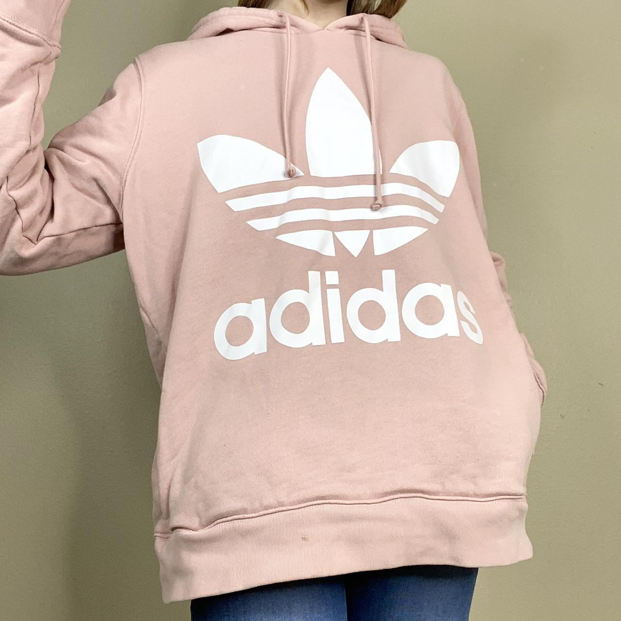 Blush pink hot sale adidas hoodie