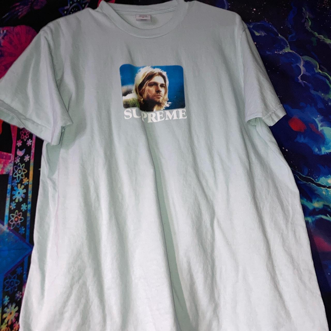 Supreme Kurt Cobain t-shirt light blue perfect... - Depop