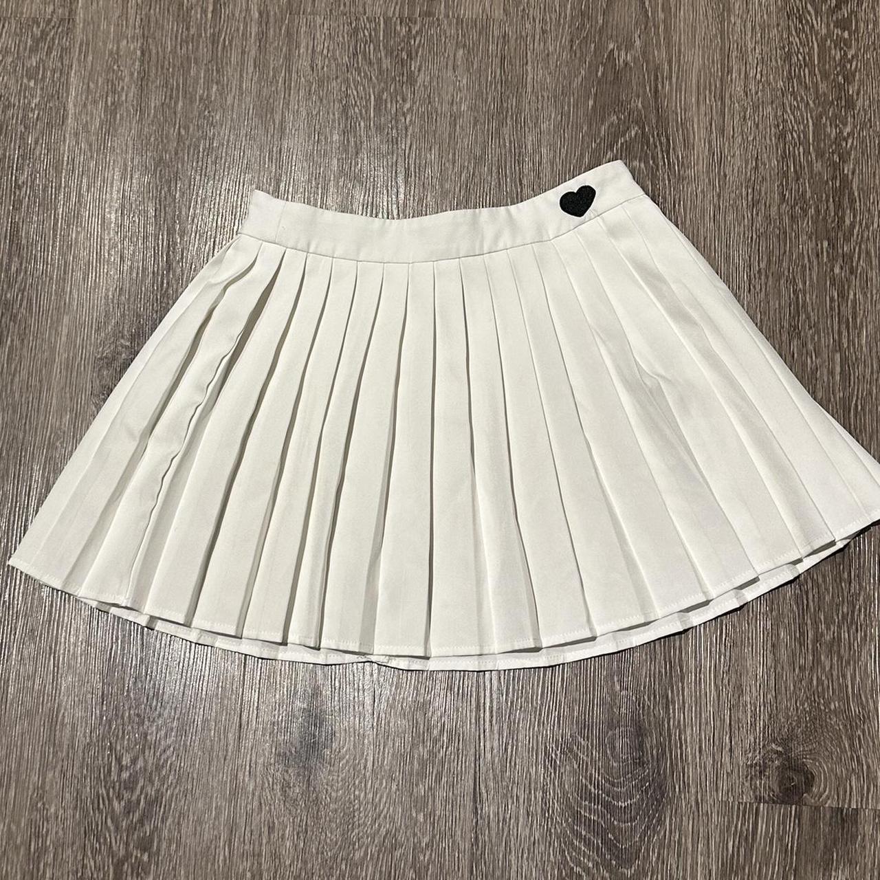 Shein tennis skirt -cute heart detail - Depop