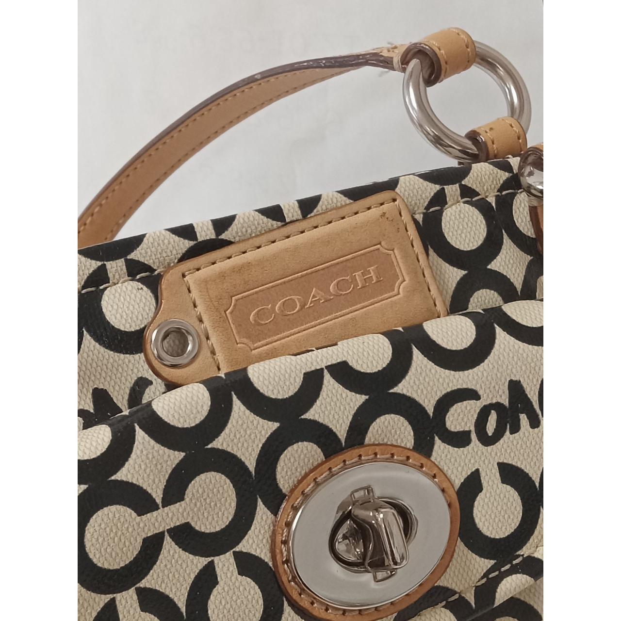 Coach logoed coated canvas bag. 7 inch long 3 inches - Depop