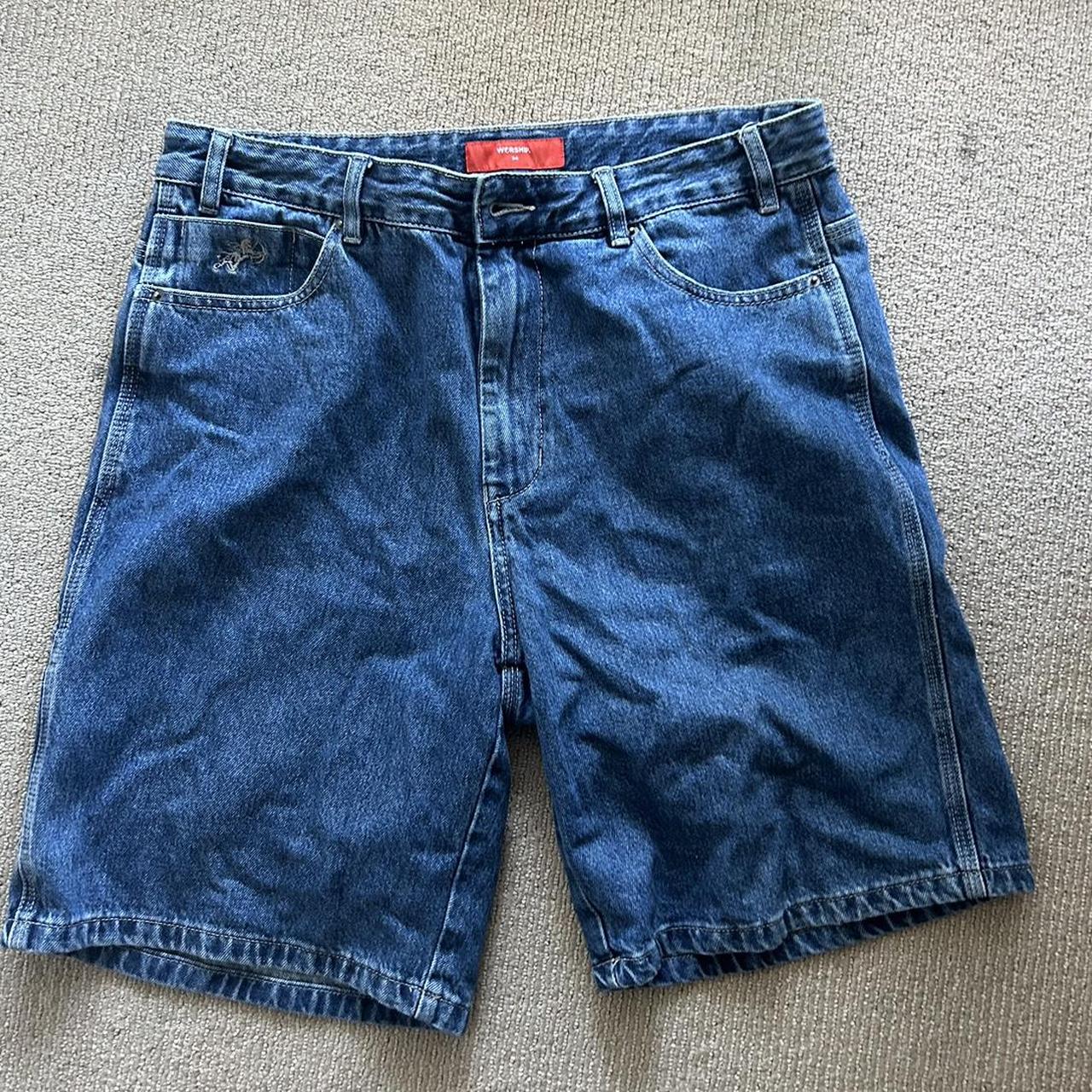 Worship ultra baggy jorts !! 34 inch with adjustable... - Depop