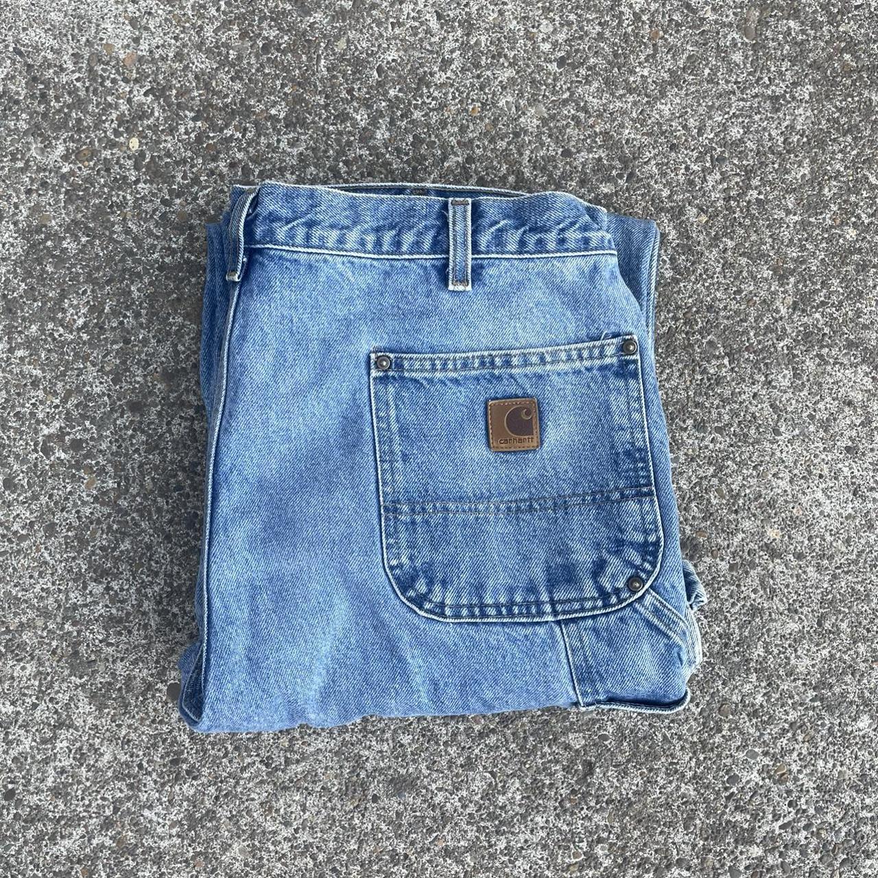 VINTAGE CARHARTT DENIM DOUBLE KNEES 40 x... - Depop