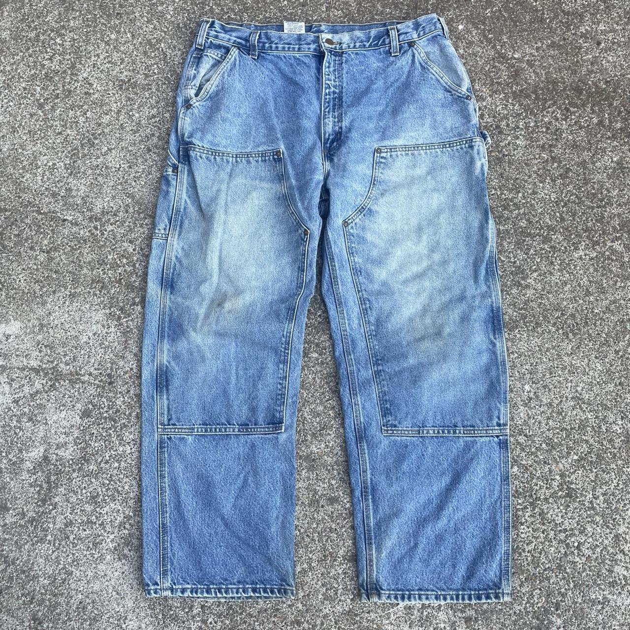 VINTAGE CARHARTT DENIM DOUBLE KNEES 40 x... - Depop