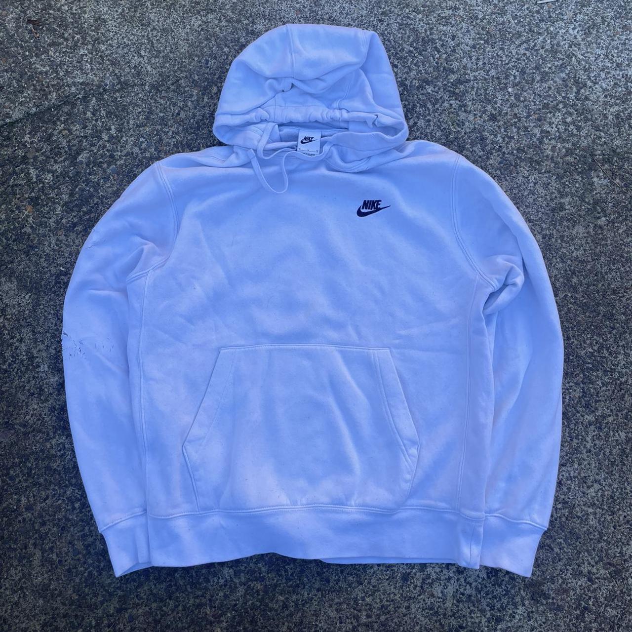 mens all white nike hoodie