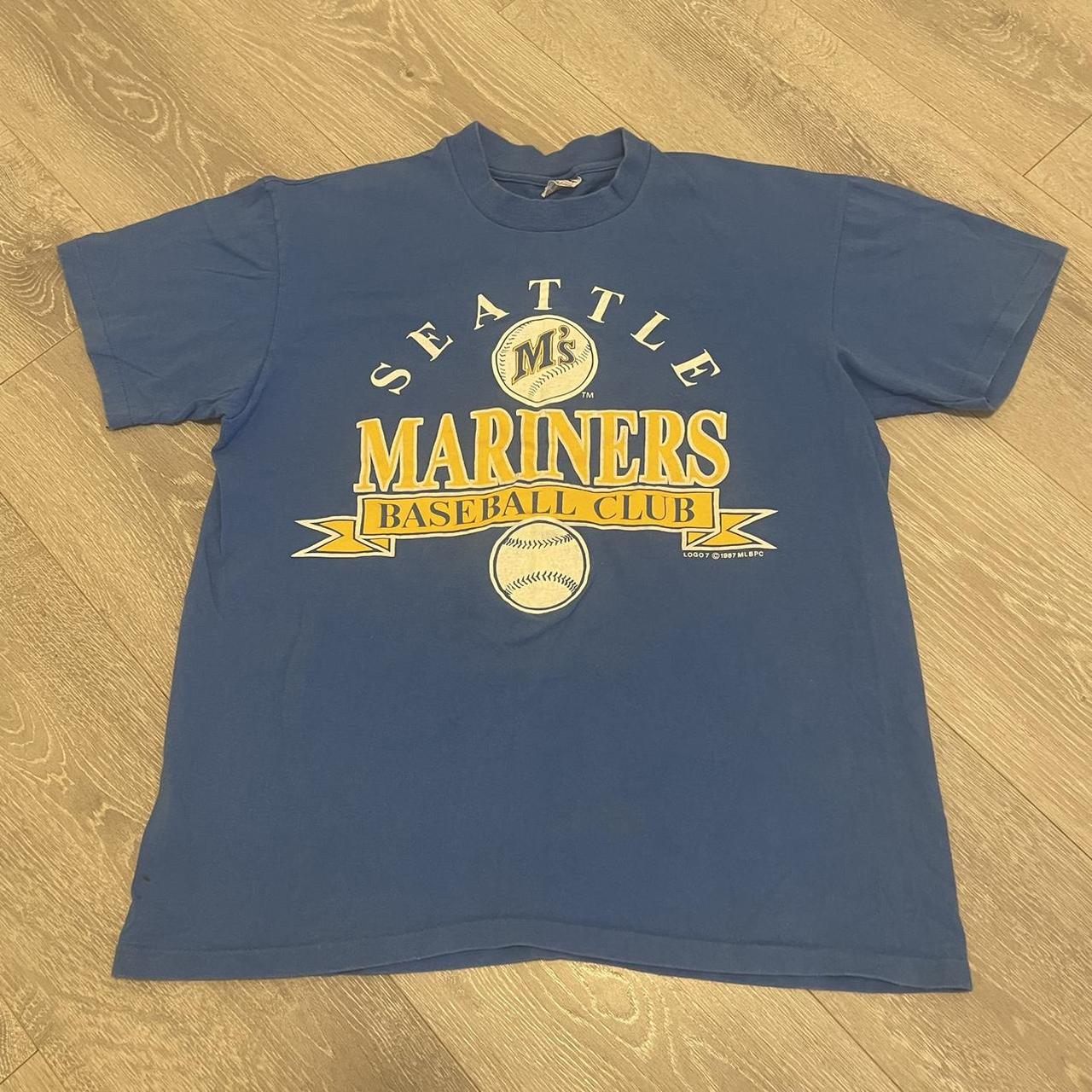 Vintage 1987 Seattle mariners baseball shirt size... - Depop