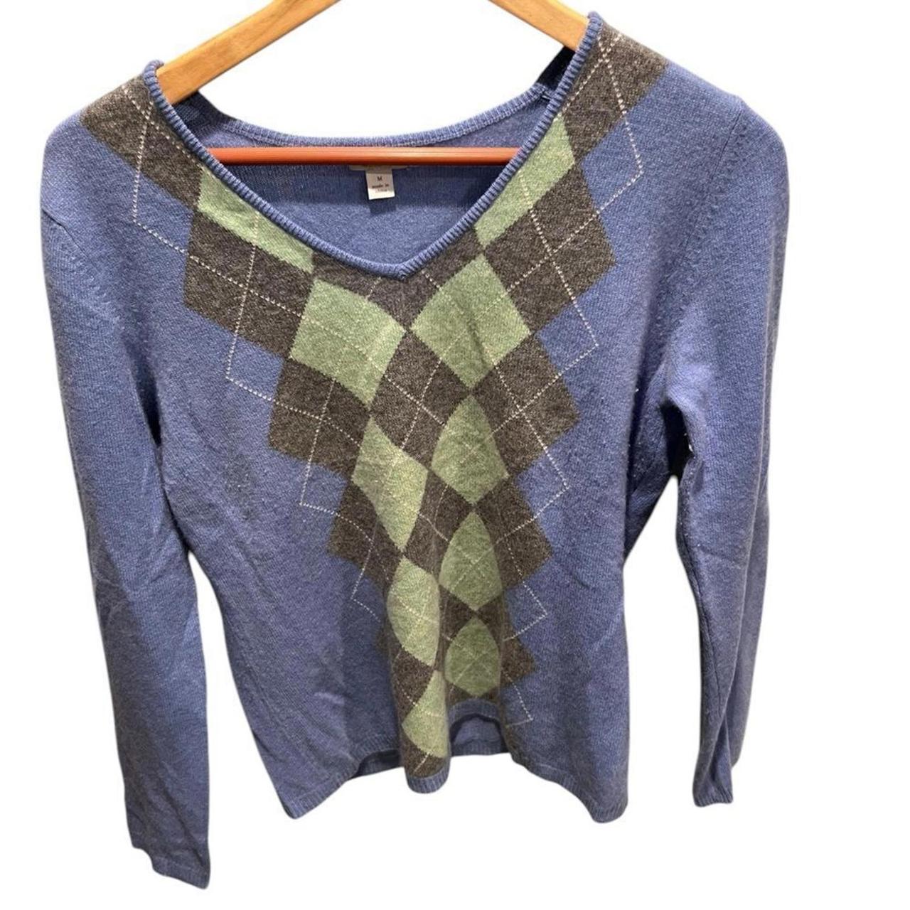 Apt. 9 Women's Sweater - Multi - M – Apt. 9 argyl… - image 1