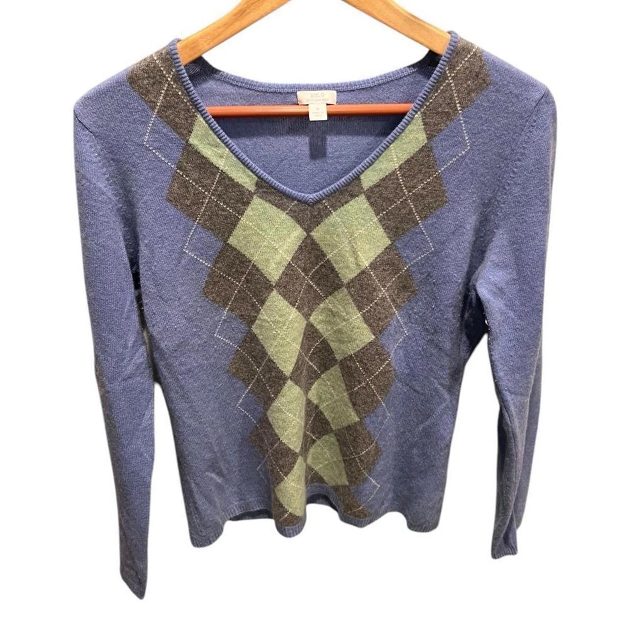 Apt. 9 Women's Sweater - Multi - M – Apt. 9 argyl… - image 3