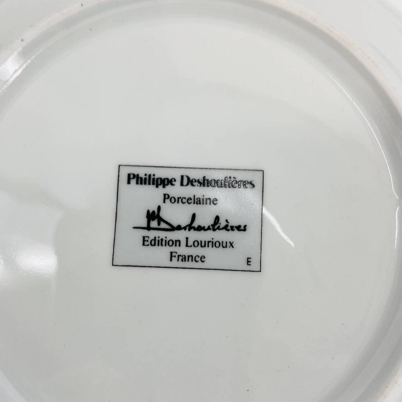 Philippe Deshoulieres Porcelaine Flower Plates... - Depop