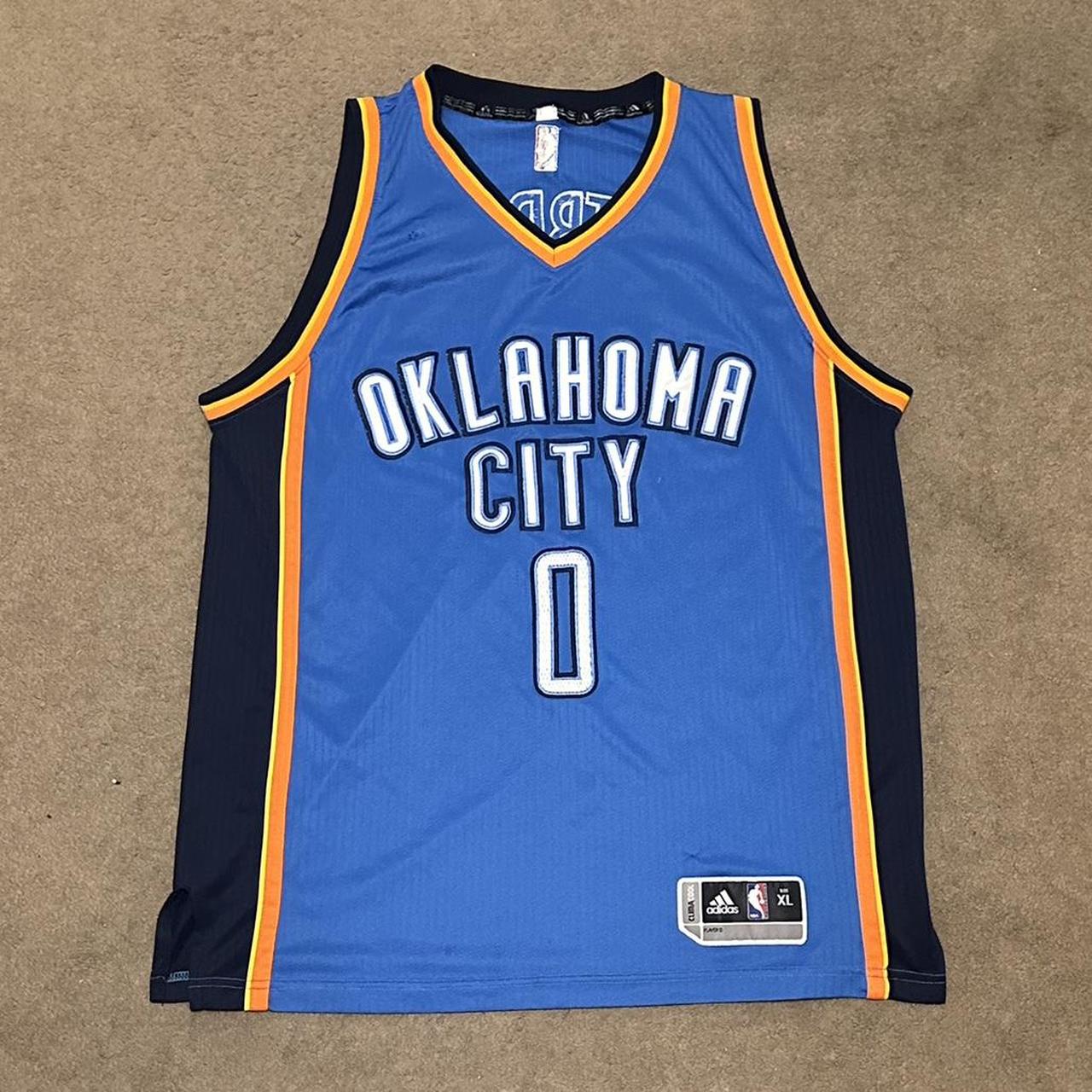 Adidas Russel Westbrook OKC Jersey. Size XL Flaws. Depop