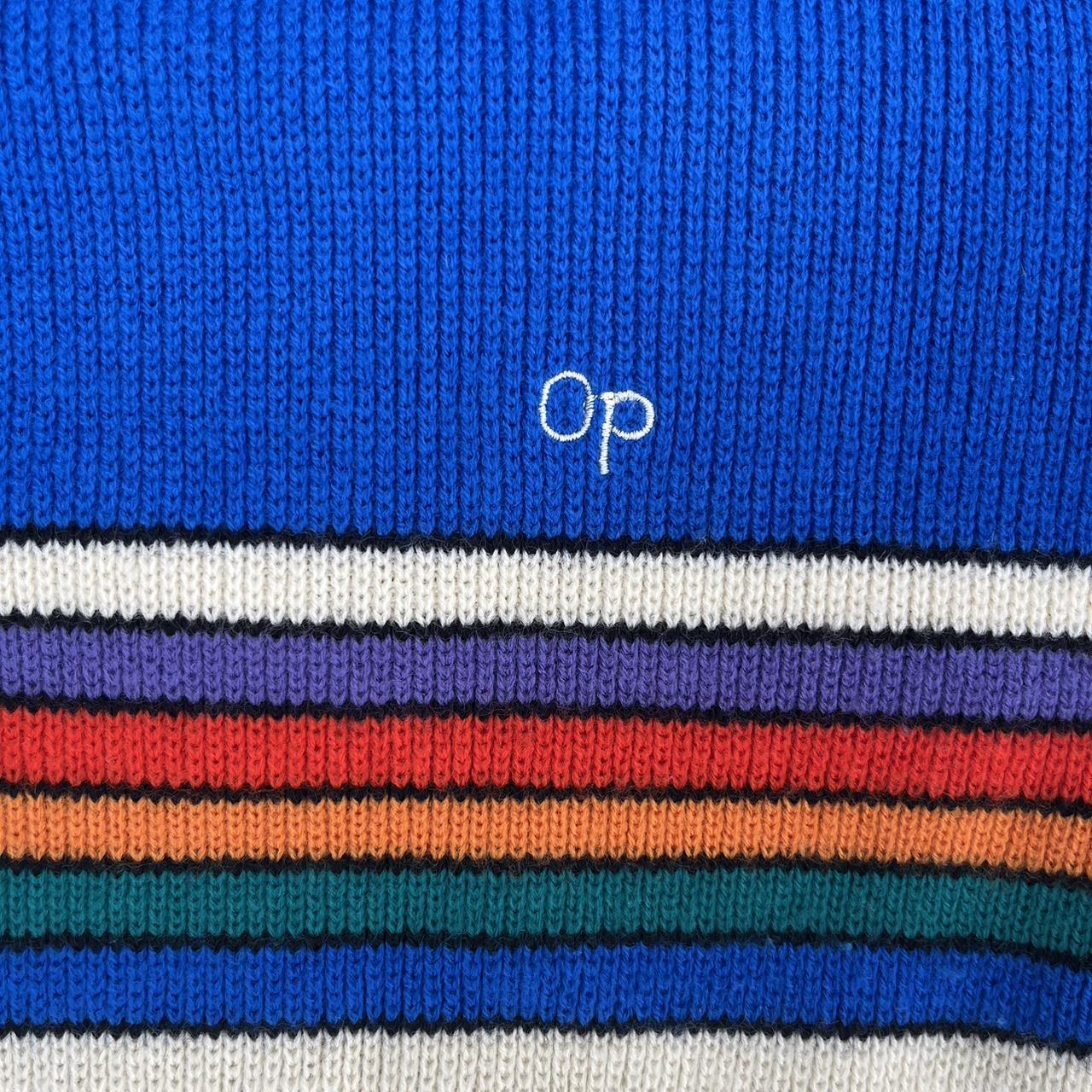 Ocean Pacific Men's Blue and Cream Jumper (2)