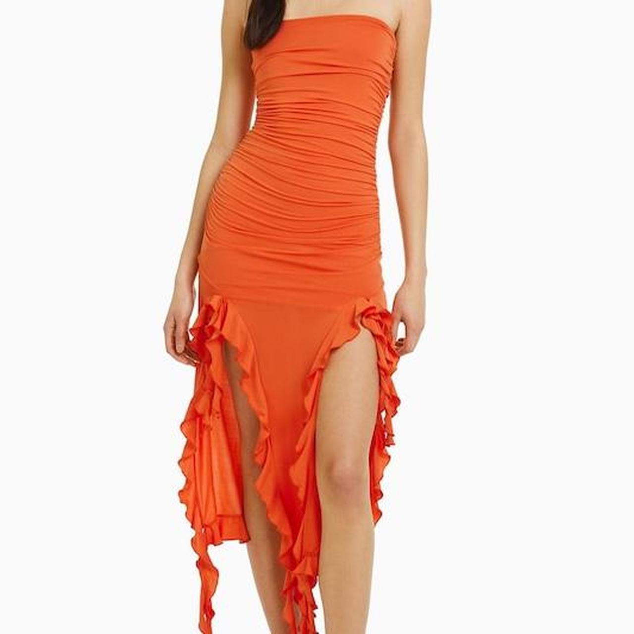 Bershka 2025 orange dress