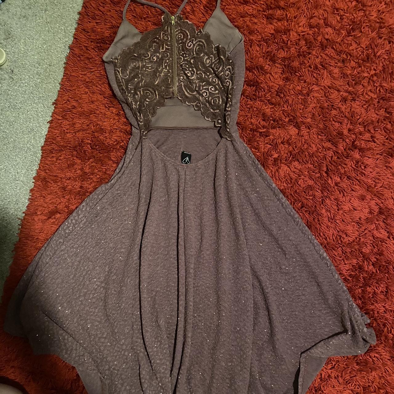 WINDSOR LONG IN THE BACK LIGHT PURPLE SPARKLE DRESS Depop