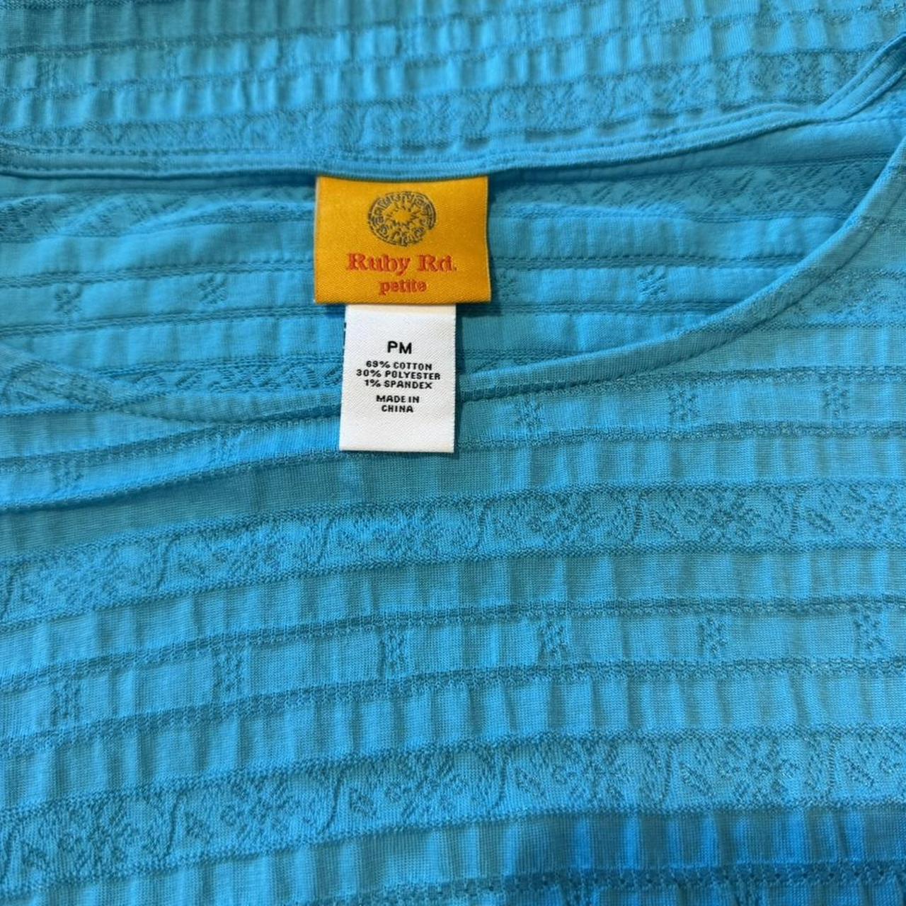 Ruby Rd. Women's Blouse - Blue - M – Turquoise Ru… - image 2