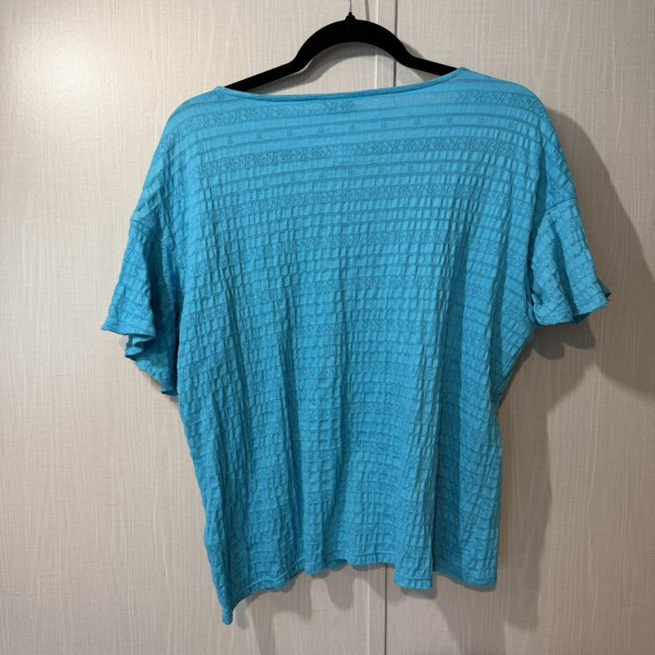 Ruby Rd. Women's Blouse - Blue - M – Turquoise Ru… - image 3
