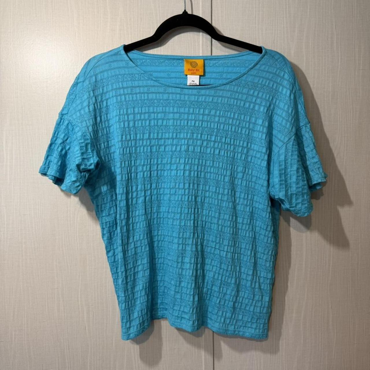Ruby Rd. Women's Blouse - Blue - M – Turquoise Ru… - image 1