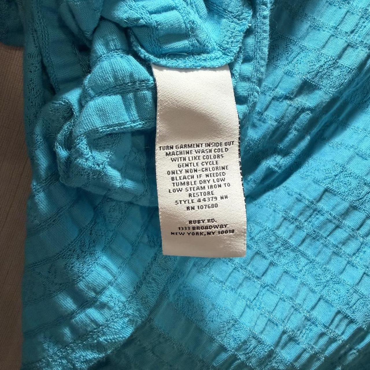 Ruby Rd. Women's Blouse - Blue - M – Turquoise Ru… - image 7