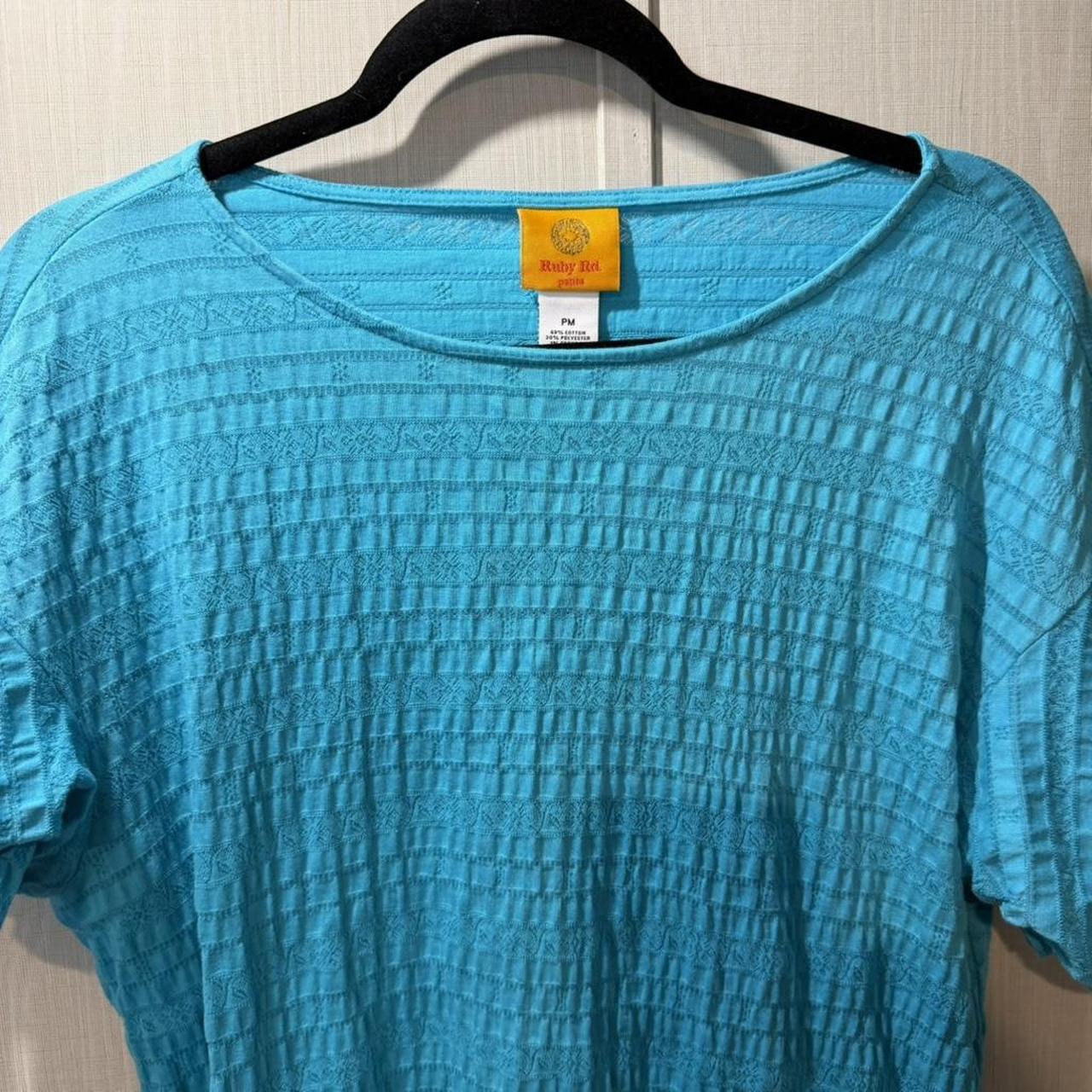 Ruby Rd. Women's Blouse - Blue - M – Turquoise Ru… - image 5