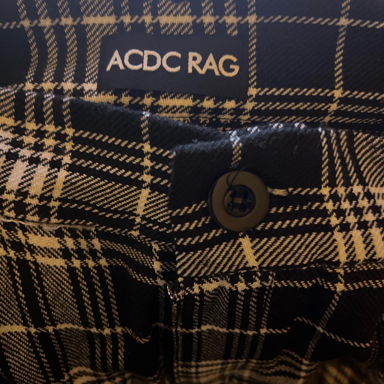 ACDC RAG bondage black tartan pants -Never worn, no... - Depop