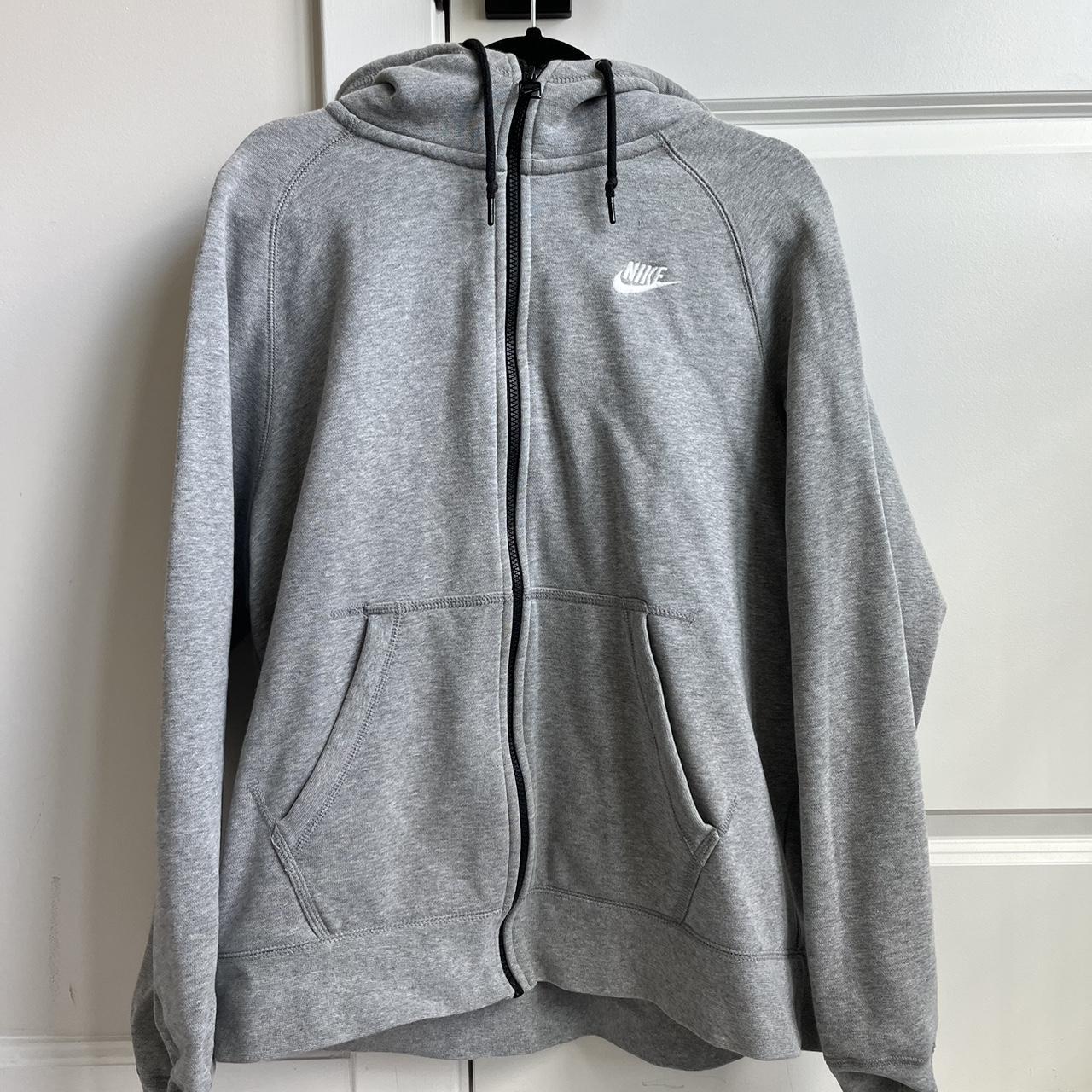 Gray Nike zip up original tech fleece - Depop